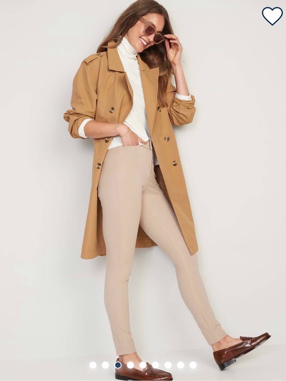 Old Navy Ponte High-Rise Skinny Pants in Light Beige